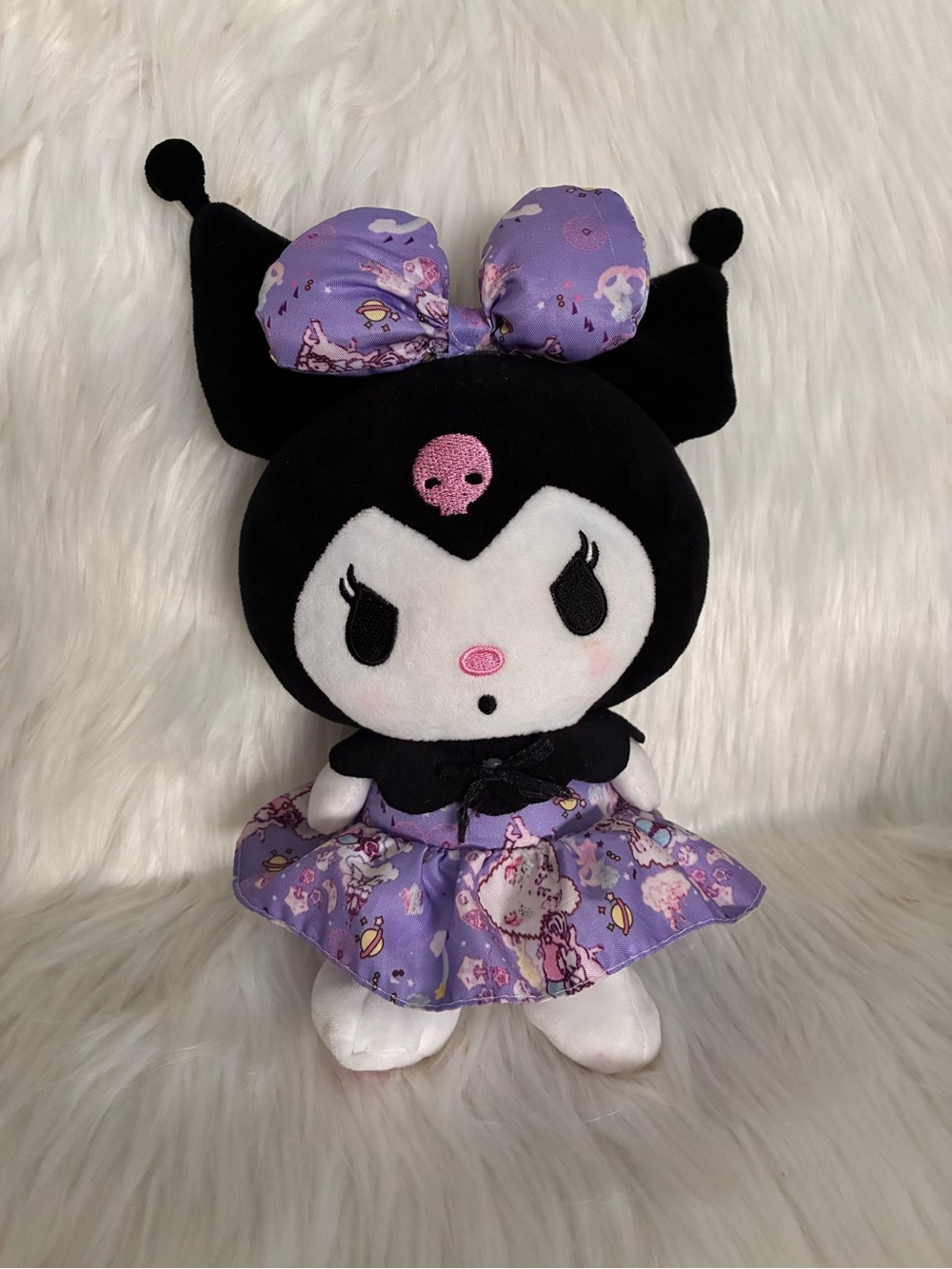 Hello Kitty Kuromi Plush 10” Dress Kawaii Toy